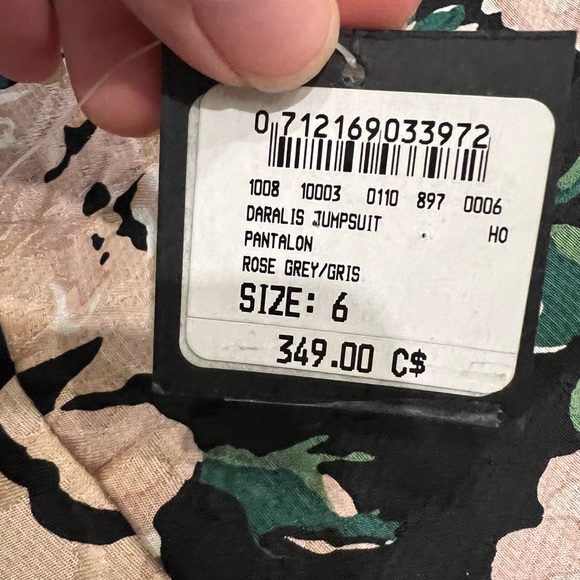 NWT Club Monaco Silk and Wool Floral wide leg Jumpsuit - Picture 10 of 12